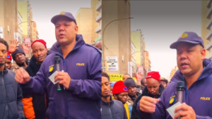 Police Officer Tells Wholesale Mall Traders Only SAPS May Demand ID Not Community Patrollers